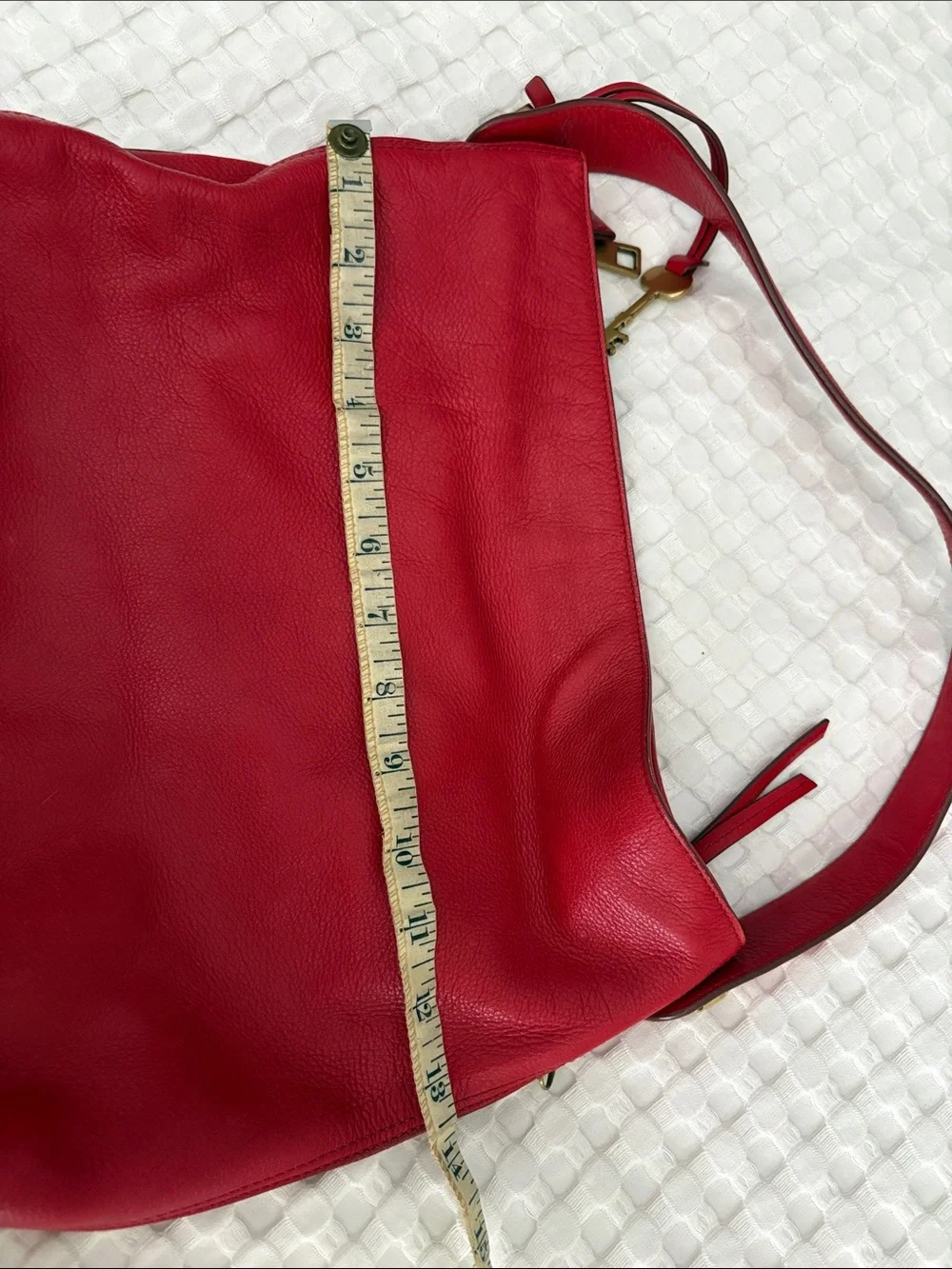 Fossil Red Leather Bag - Shoulder or Crossbody